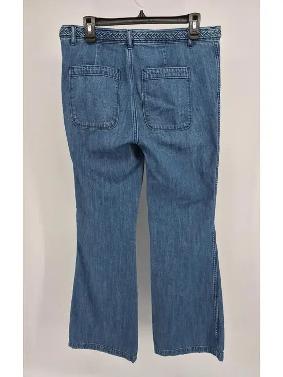 GAP 1969 Original Flare Jeans Braided Waist & Pockets Women's 8 R Vintage - Picture 11 of 16